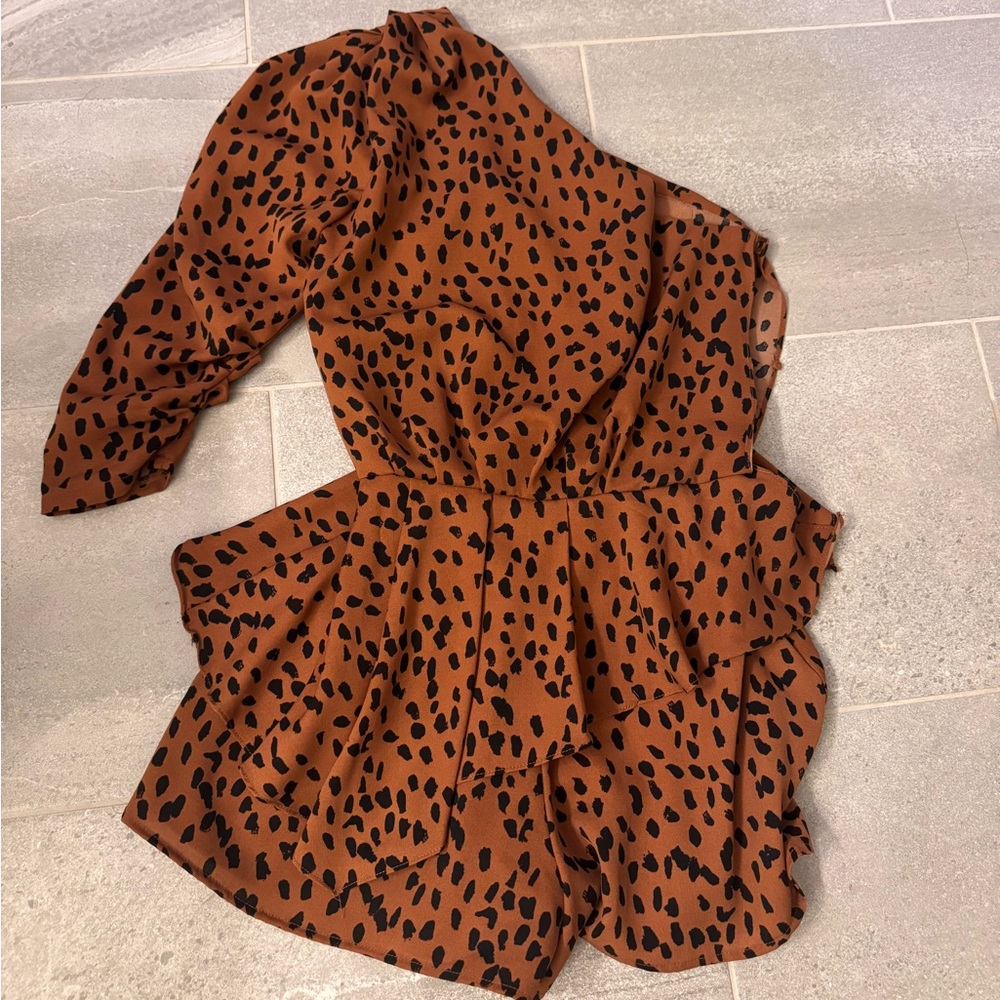 Women’s One-Shoulder Printed Jumpsuit